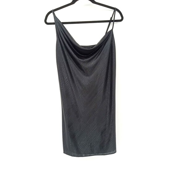 Sugar + Lips Dresses & Skirts - Sugar + Lips Black Satin Cowl Neck Slip Mini Dress NWT Date Night Cocktail Party